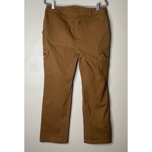 Duluth Trading Co Brown Ultimate Relaxed Fit Cargo Pants Men Size 14X33 Cotton/S - Picture 7 of 10